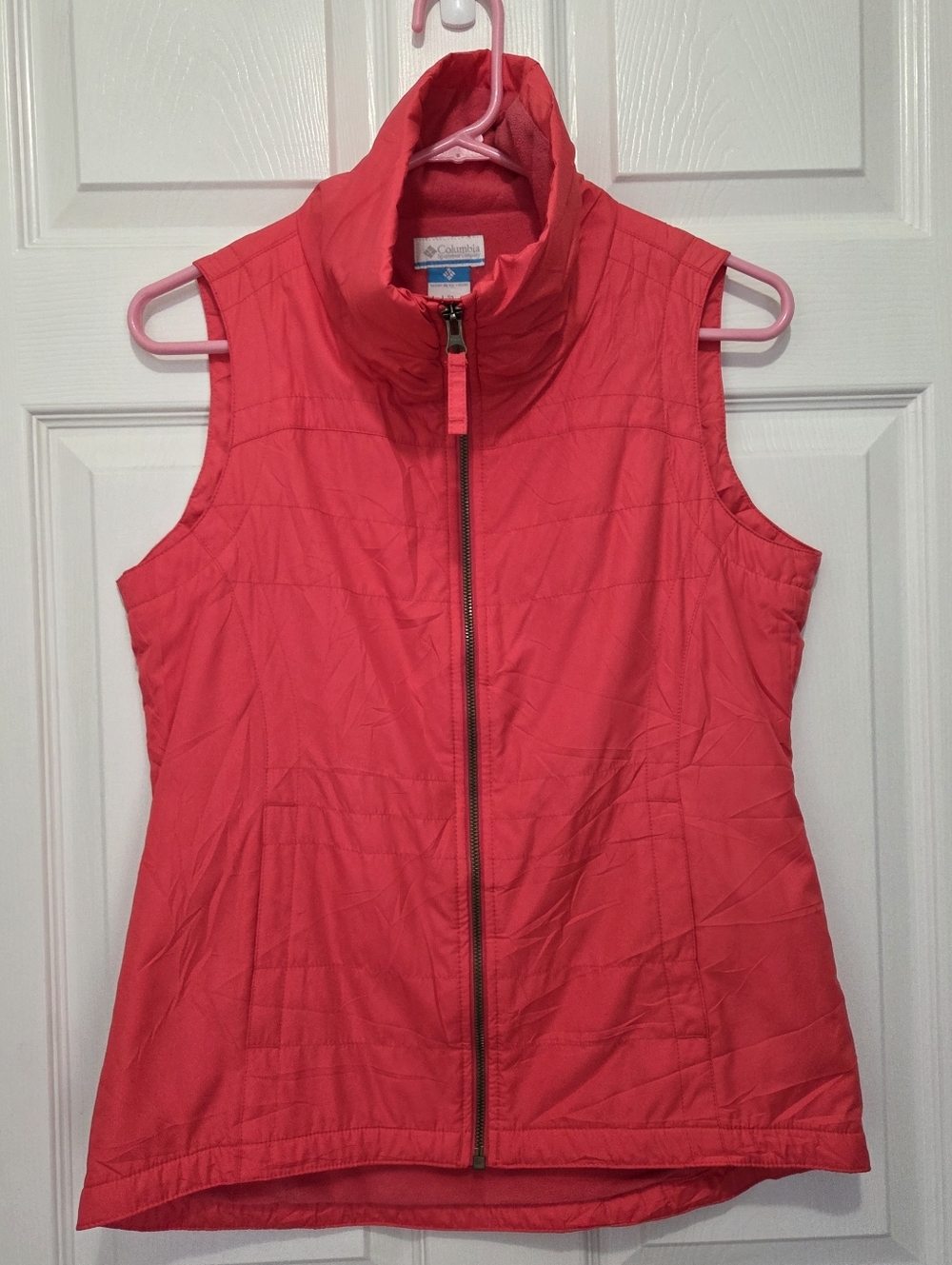 Columbia Women's Shining Light ll Hot Coral Pink Vest Size Small